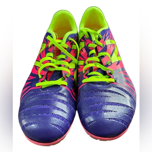 NWOT New Balance Spiked Track Running Shoes - Purple, Pink and Neon Green Size 9 - Picture 2 of 7